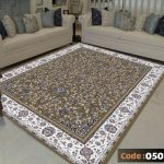 روفرشی کشدار نیلمانو شانل ترک گرم بالا طرح مدرن و کلاسیک گلدار و رنگ شیری نسکافه ای کد 0502