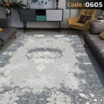 روفرشی کشدار نیلمانو شانل ترک گرم بالا طرح مدرن و کلاسیک و رنگ طوسی و شیری کد 0605
